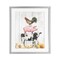 Stupell Industries Farm Animal Stack and Sunflowers Framed Print Under Glass, design by Christine Simpson Art
